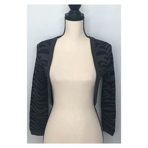 Express Zebra Print Crop Cardigan